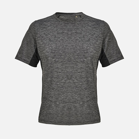 Футболка спортивная унисекс Storm, черный меланж