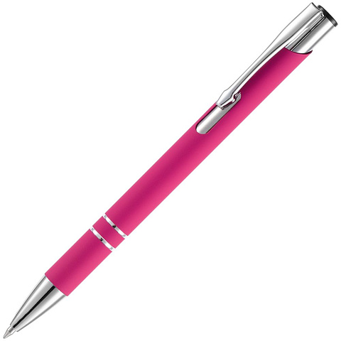 Ручка шариковая Keskus Soft Touch, розовая - рис 2.