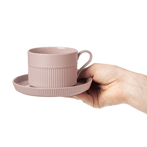 Чайная пара Pastello Moderno, розовая - рис 8.