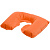 Надувная подушка под шею в чехле Sleep, оранжевая - миниатюра