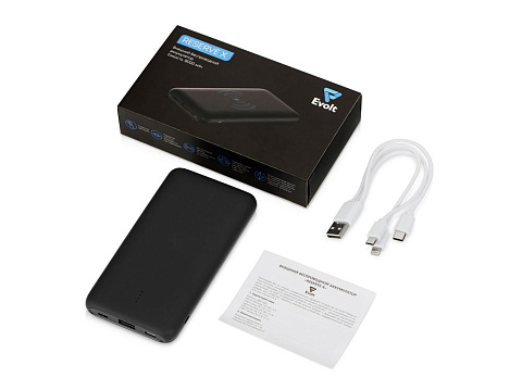 Внешний беспроводной аккумулятор с подсветкой лого Reserve X. 8000 mAh, черный - рис 6.