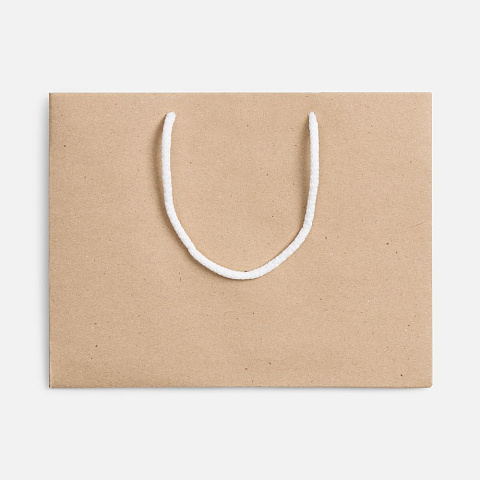 Пакет бумажный Stor, неокрашенный с белыми ручками - рис 3.