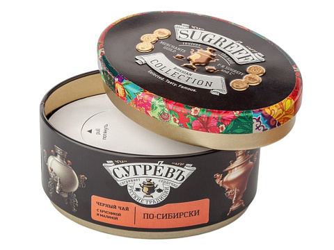 Ж/б По-сибирски + монпансье малиновые. Чёрный чай с травами. - рис 4.