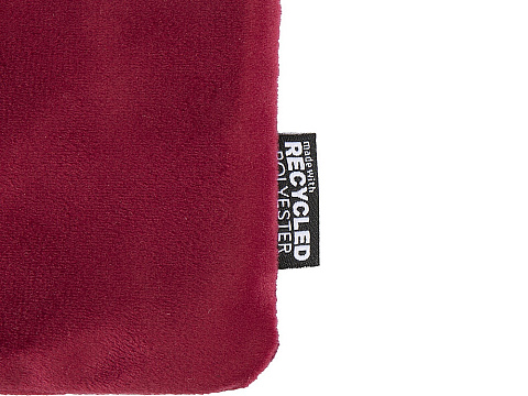 Swift набор косметичек из переработанного бархата GRS, бургунди - рис 4.