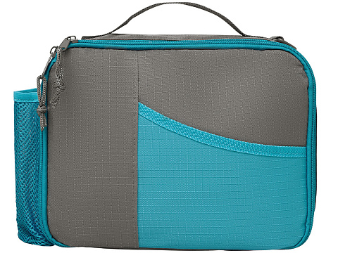 Изотермическая сумка-холодильник Breeze New для ланч-бокса, серый/голубой - рис 2.