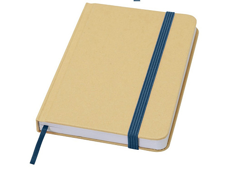 Reed блокнот формата А6 из переработанного материала в твердой обложке с простыми страницами - Синий