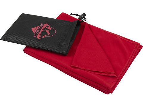 Lucas спортивное полотенце из переработанного полиэстера 50х100 см - Красный - рис 6.