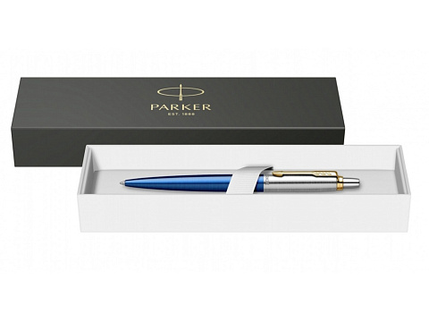 Шариковая ручка Parker Jotter SE 135 Lacquer Blue St.Steel GT, стержень: M, цвет чернил : blue, в подарочной упаковке - рис 4.