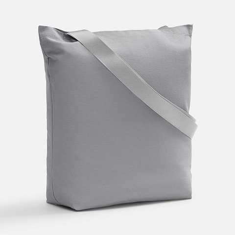 Шопер B5, серый с широкими серыми ручками - рис 2.