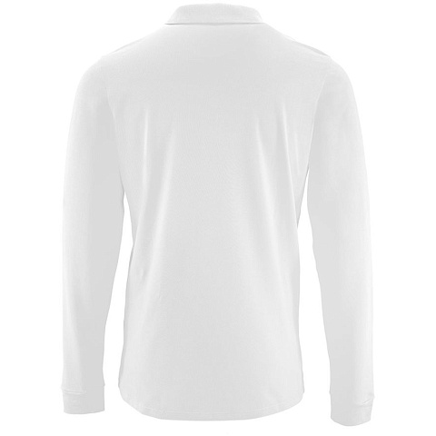 Рубашка поло мужская с длинным рукавом Perfect LSL Men, белая - рис 3.