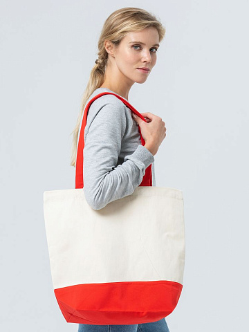 Холщовая сумка Shopaholic, красная - рис 6.