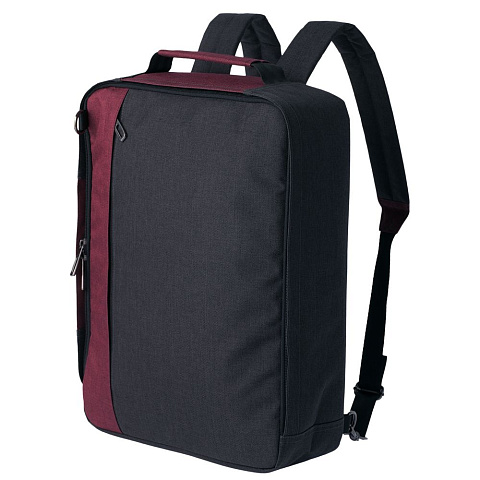 Рюкзак для ноутбука 2 в 1 twoFold, серый с бордовым - рис 3.