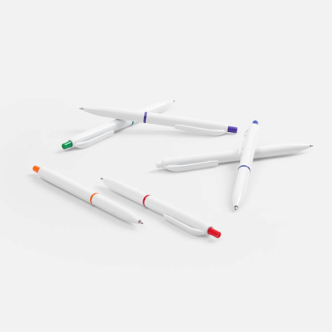 Ручка шариковая Bright Pop, белая с красным - рис 6.