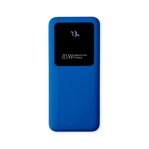 Внешний аккумулятор Kris soft touch, 10000mAh (Синий) - рис 2.