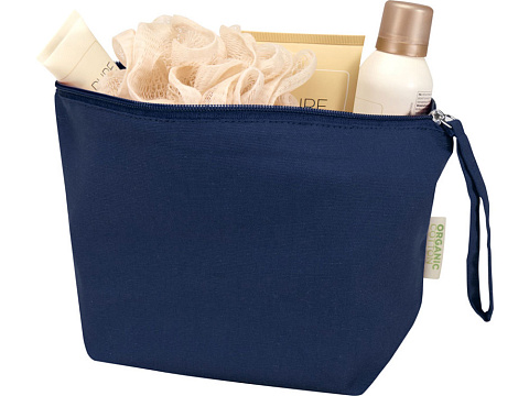 Косметичка Odisha из органического материала OCS, 180 г/м², 3 л, темно-синий - рис 3.