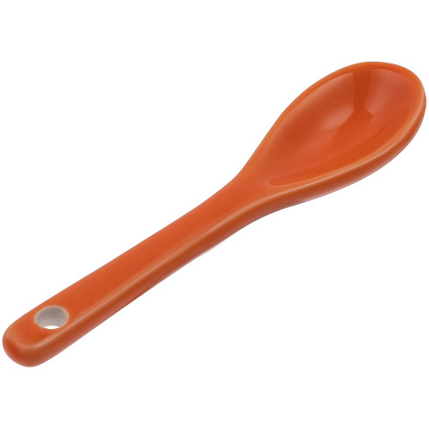 Кофейная кружка Pairy с ложкой, красная с оранжевой - рис 5.