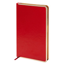 Ежедневник А5 недатированный Chelsea, красный (золотистый кант и срез) (Р)