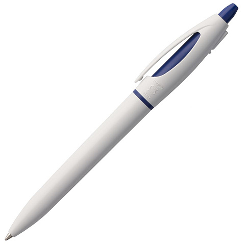 Ручка шариковая S! (Си), белая с темно-синим - рис 3.