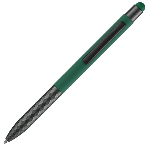 Ручка шариковая со стилусом Digit Soft Touch, зеленая - рис 5.