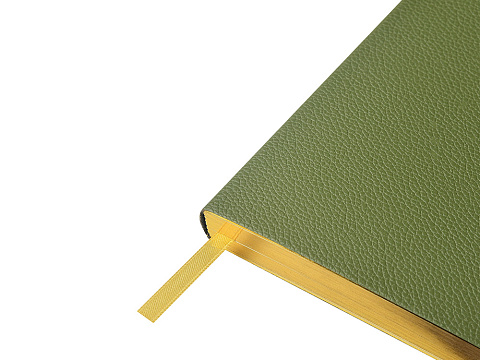 Ежедневник недатированный А5 Verde с нашивкой, зеленый - рис 4.