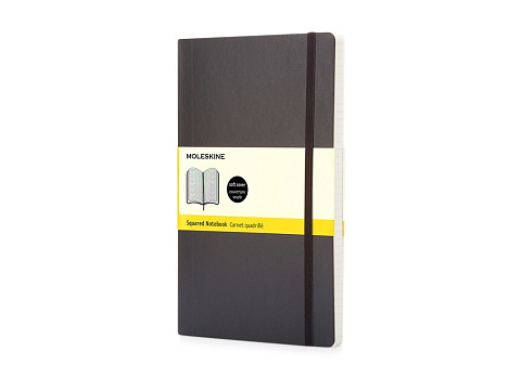 Записная книжка Moleskine Classic Soft (в клетку), Pocket (9x14 см), черный