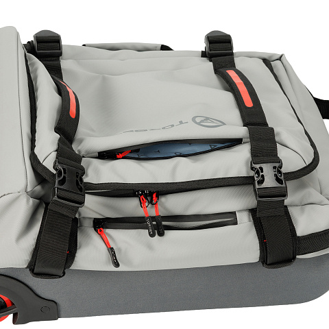 Сумка на колесах TORBER РИТМ, серый, полиэстер 900D с PU покрытием, 49 x 35,5 x 26 см, 35 л - рис 8.