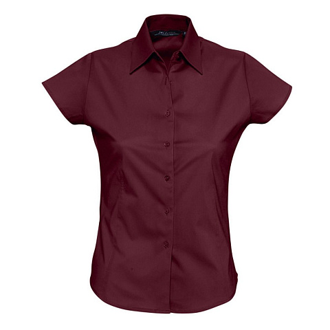 Рубашка женская с коротким рукавом Excess, бордовая - рис 2.