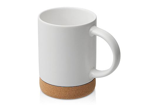 Кружка 450 мл с пробковым дном Корк & Бон, белый