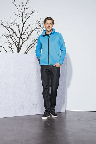 Куртка флисовая мужская New Look Men 250, бирюзовая - рис 5.