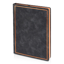Ежедневник недатированный А4 Royal, черный с бронзовым срезом