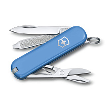 Нож-брелок VICTORINOX Classic SD Colors "Summer Rain", 58 мм, 7 функций, голубой