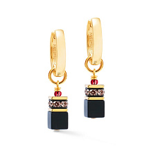 Серьги Hoop Black-Red