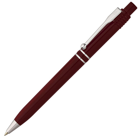 Ручка шариковая Raja Chrome, бордовая - рис 2.
