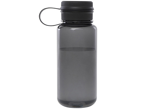 Спортивная бутылка Ryder из переработанного ПЭТ-пластика объемом 900 мл с многофункциональной крышкой, сертифицированная RCS - сплошной черный - рис 3.