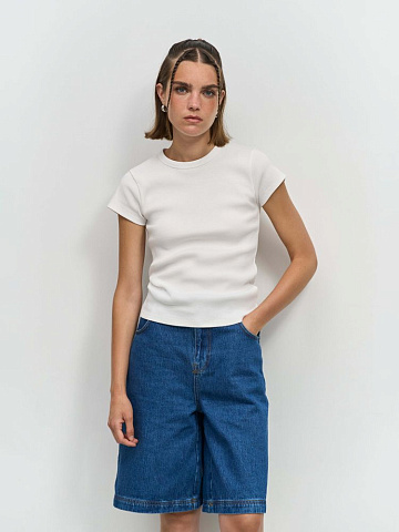 Футболка женская Sara, белая - рис 5.