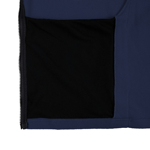 Куртка флисовая унисекс Manakin, темно-синяя - рис 5.