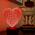 3D светильник Граненое сердце - миниатюра