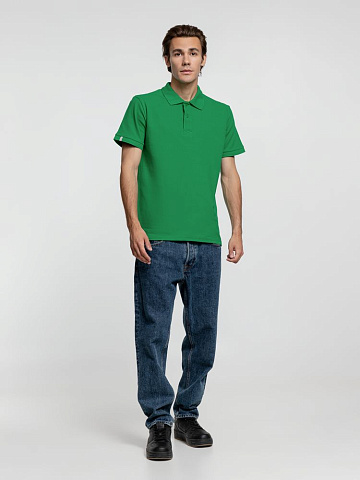 Рубашка поло мужская Virma Premium, зеленая - рис 8.