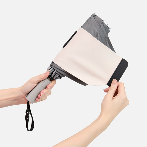 Зонт обратного сложения Easyroll, серый - рис 7.