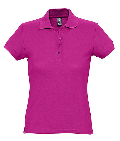 Рубашка поло женская Passion 170, ярко-розовая (фуксия) - рис 2.