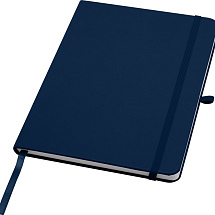 Teak блокнот А5 из переработан. материала в твердой обложке с линован. страницами - Темно - синий