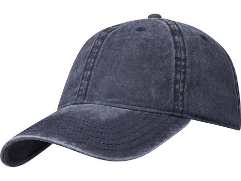 Графтон 6-панельная промытая кепка, темно-синий