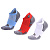 Набор из 3 пар спортивных мужских носков Monterno Sport, голубой, красный и белый - миниатюра