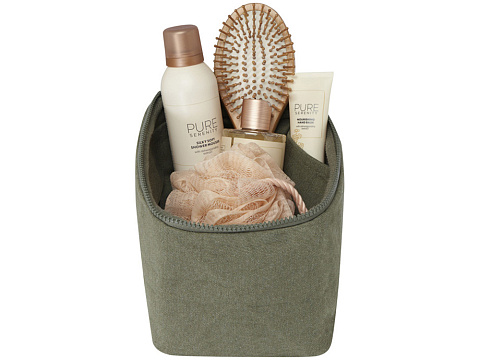 Органайзер для туалетных принадлежностей из переработанного материала Pack 500 г/м² Aware™ - Зеленый - рис 3.