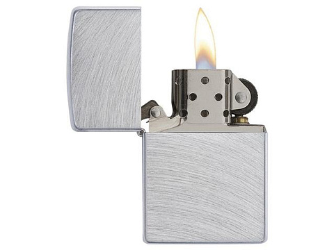 Зажигалка ZIPPO Classic с покрытием Chrome Arch, латунь/сталь, серебристая, матовая, 38x13x57 мм - рис 3.