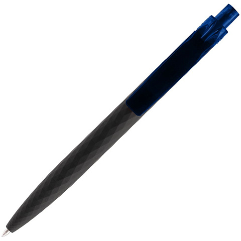 Ручка шариковая Prodir QS01 PRT-P Soft Touch, черная с синим - рис 5.