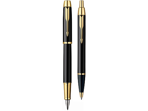 Набор Parker IM Core Black GT: ручка шариковая, ручка перьевая - рис 2.