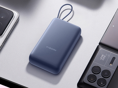 Внешний аккумулятор со встроенным кабелем Xiaomi 33W Power Bank 20000mAh (Integrated Cable) Blue GL - рис 3.