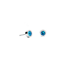 Пусеты Aquamarine 5х2.5 Fiore Luna SWE125 AQ S