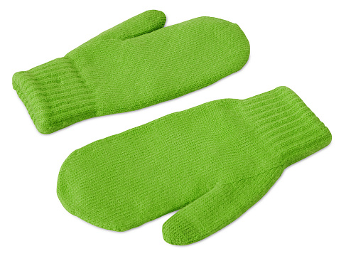 Подарочный набор с варежками, шарфом и термосом, зеленое яблоко - рис 6.